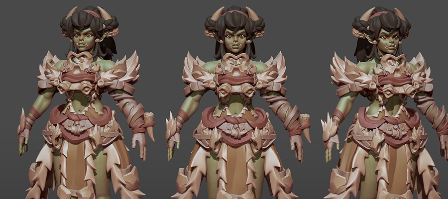 matthew gillmeister mattgillmeister orchuntress zsculpt render front 1
