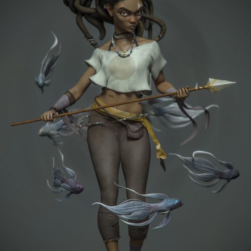 Huntress - Artwork by Ackeem Durrant